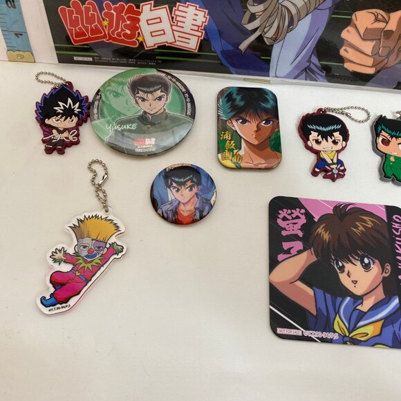 Yu Yu Hakusho Anime Toy Goods Lot - 90s Vintage Keychain Pins - Japan Import 90s - Picture 8 of 13